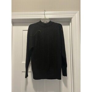 Women's Vintage 1990’s Silk Angora Wool Blend Pullover Mock Sweater Size Medium